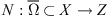 $ N:\overline{\mathrm{\Omega }}\subset X\to Z$