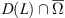 $ D(L)\cap \overline{\mathrm{\Omega }}$