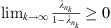 $ {\mathrm{lim}}_{k\to \mathrm{\infty }}\frac{{\lambda }_{{n}_k}}{1-{\lambda }_{{n}_k}}\ge 0$