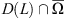 $ D(L)\cap \overline{\mathrm{\Omega }}$