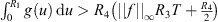 $ {\int }_0^{{R}_1} g(u)\enspace \mathrm{d}u>{R}_4\left(||f|{|}_{\mathrm{\infty }}{R}_3T+\frac{{R}_4}{2}\right)$