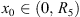 $ {x}_0\in (0,\enspace {R}_5)$