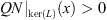 $ {QN}{|}_{\mathrm{ker}(L)}(x)>0$