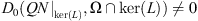 $ {D}_0({QN}{|}_{\mathrm{ker}(L)},\mathrm{\Omega }\cap \mathrm{ker}(L))\ne 0$