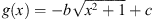 $ g(x)=-b\sqrt{{x}^2+1}+c$