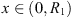 $ x\in (0,{R}_1)$