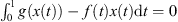$ {\int }_0^1 g(x(t))-f(t)x(t)\mathrm{d}t=0$