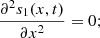 $$ \frac{{\mathrm{\partial }}^2{s}_1(x,t)}{\mathrm{\partial }{x}^2}=0; $$