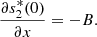 $$ \frac{\mathrm{\partial }{s}_2^{\mathrm{*}}(0)}{\mathrm{\partial }x}=-B. $$