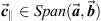 $ {\overrightarrow{{c}}}_{\parallel }\in {Span}(\overrightarrow{{a}},\overrightarrow{{b}})$