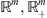 $ {\mathbb{R}}^m,{\mathbb{R}}_{+}^m$