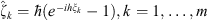 $ {\widehat{\zeta }}_k=\mathrm{\hslash }({e}^{-ih{\xi }_k}-1),k=1,\dots,m$