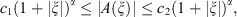 $$ {c}_1(1+|\xi |{)}^{\alpha }\le |A(\xi )|\le {c}_2(1+|\xi |{)}^{\alpha }, $$