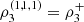 $ {\rho }_3^{(\mathrm{1,1},1)}={\rho }_3^{+}$