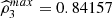 $ {\widehat{\rho }}_3^{{max}}=0.84157$