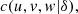 $ c(u,v,w|\delta ),$