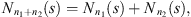 $ {N}_{{n}_1+{n}_2}(s)={N}_{{n}_1}(s)+{N}_{{n}_2}(s),$