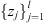 $ \{{z}_j{\}}_{j=1}^l$