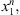 $ {x}_1^n,$