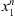 $ {x}_1^n$