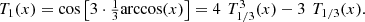 $$ \begin{array}{l}{T}_1(x)=\mathrm{cos}\left[3\cdot \frac{1}{3}\mathrm{arccos}(x)\right]=4\enspace {T}_{1/3}^3(x)-3\enspace {T}_{1/3}(x).\end{array} $$