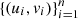 $ \{({u}_i,{v}_i){\}}_{i=1}^n$