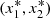 $ ({x}_1^{\mathrm{*}},{x}_2^{\mathrm{*}})$