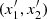 $ ({x}_1^{\prime},{x}_2^{\prime})$