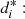 $ {d}_i^{\mathrm{*}}:$