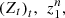 $ ({Z}_t{)}_t,\enspace {z}_1^n,$