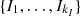 $ \{{I}_1,\dots,{I}_{{k}_I}\}$