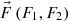 $ \vec{F}\left({F}_1,{F}_2\right)$