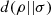 $ d(\rho ||\sigma )$