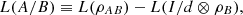 $$ L(A/B)\equiv L({\rho }_{{AB}})-L(I/d\otimes {\rho }_B), $$