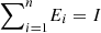 $ {\sum }_{i=1}^n {E}_i=I$