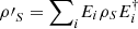 $ {\rho \mathrm{\prime}}_S={\sum }_i {E}_i{\rho }_S{E}_i^{\dagger }$